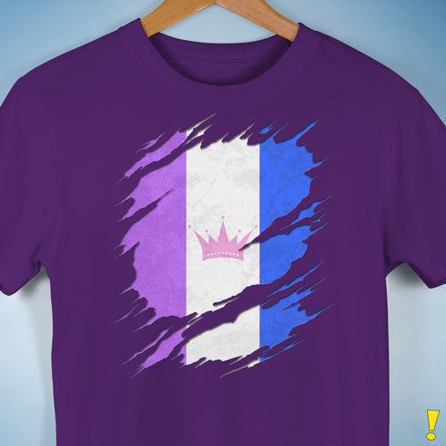 Drag Pride Flag Ripped Reveal Premium Unisex T-Shirt